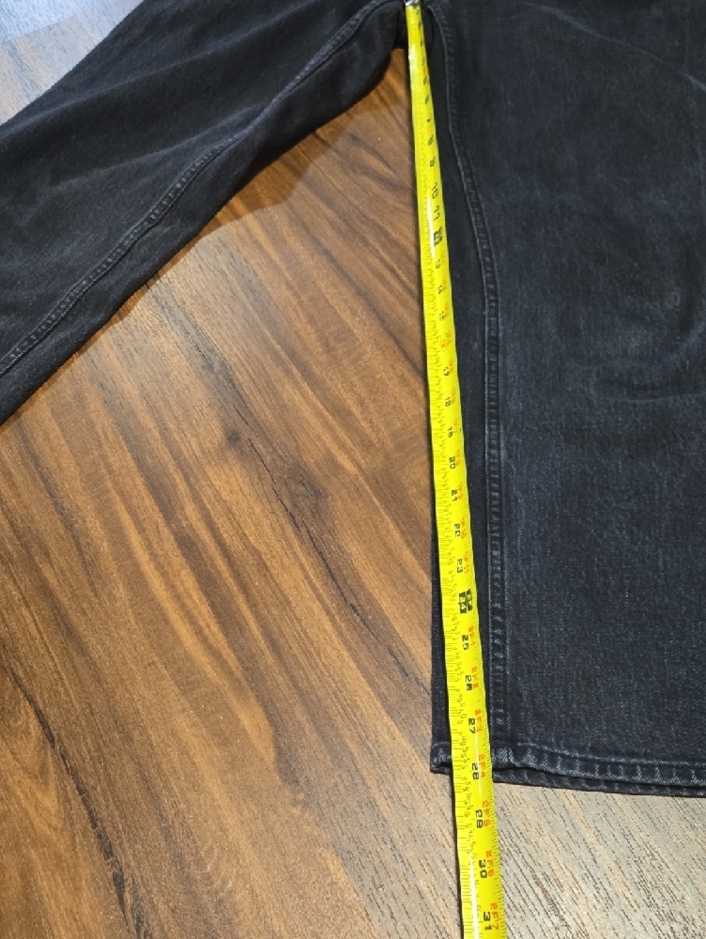 Abercrombie & Fitch The Dad High Rise Denim Black Straight-Leg Jeans Sz 30 - Picture 6 of 8
